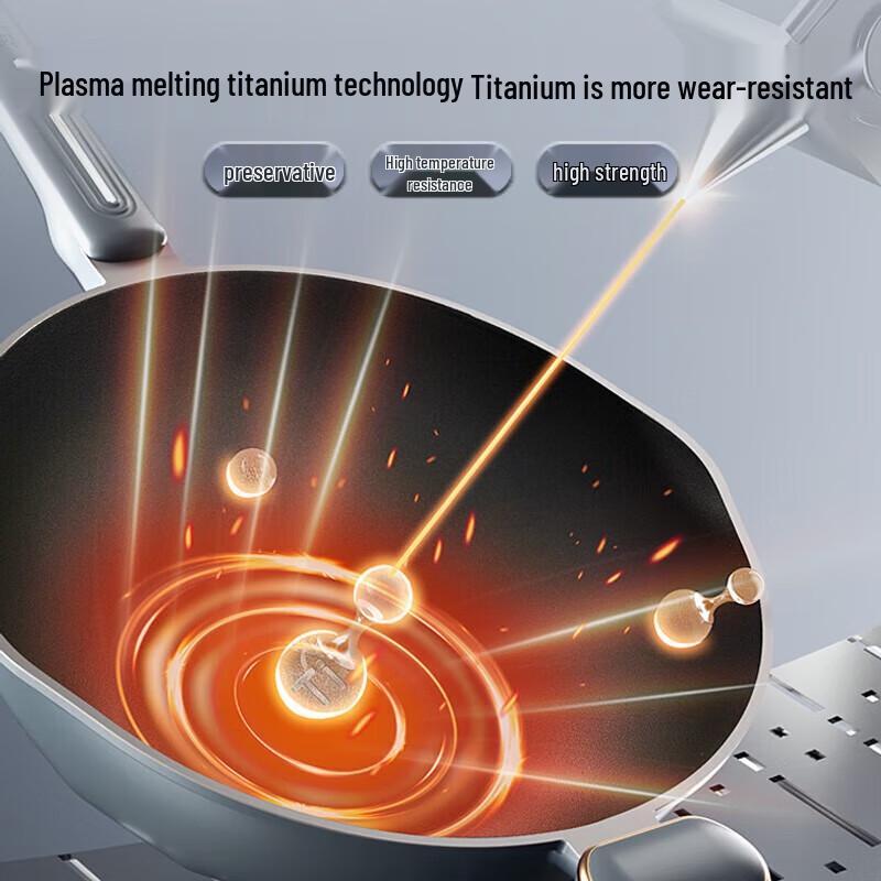 KOBACH Titan Antihaft-Wok mit Temperaturanzeige