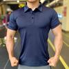 T-shirt da Corsa Sottile a Maniche Corte ad Asciugatura Rapida in Seta di Ghiaccio da Uomo, T-shirt da Fitness Larga con Scollo a Revers, Maglia da Calcio Basket, Abbigliamento Sportivo