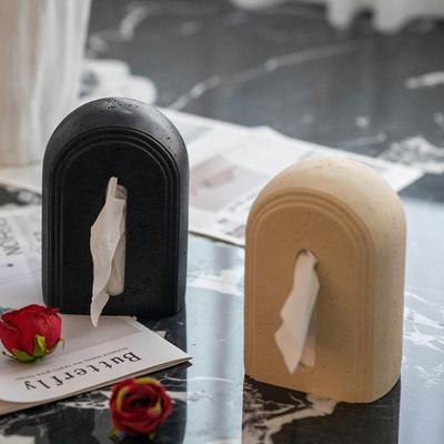 Cave-in-the-Stone Tissue Box Advanced Tissue Box Living Room Luxury Napkin Desktop Decoration Ornaments Kitchen Storage