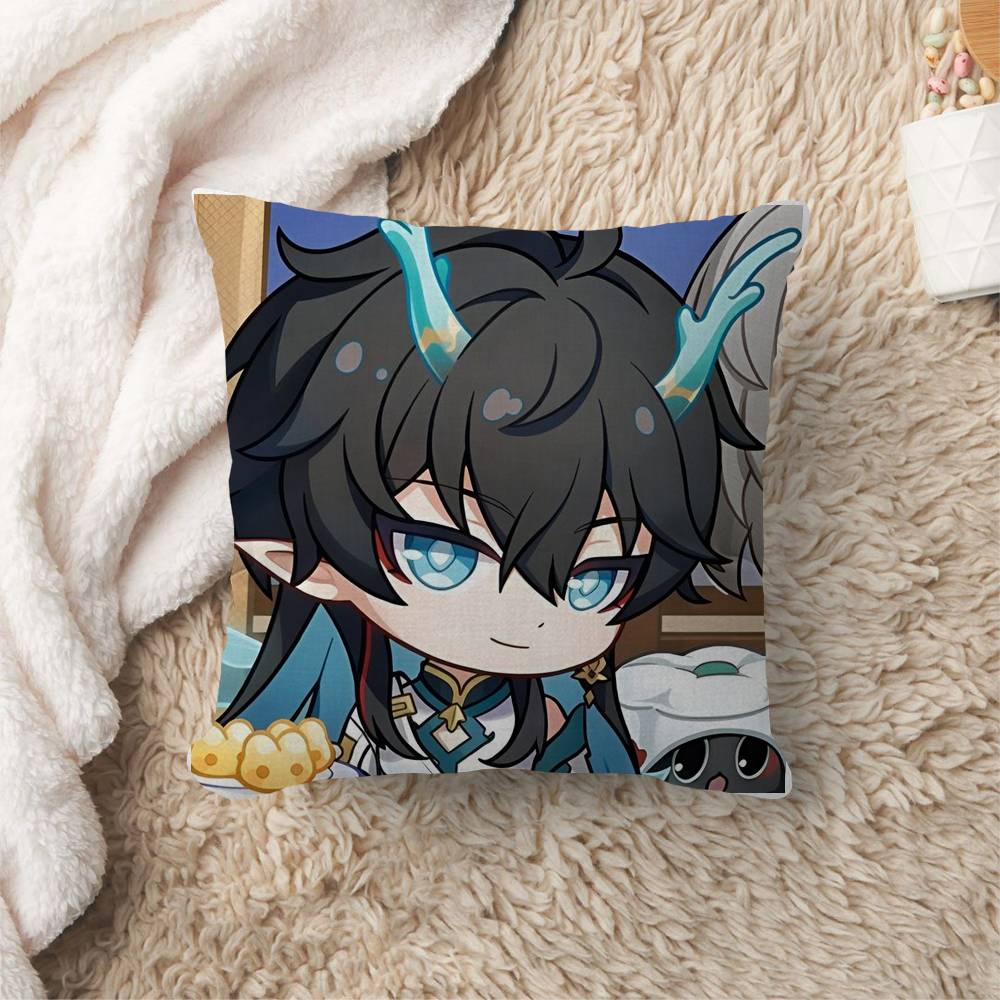 Anime Honkai Star Rail Dan Heng Cushion Cover Car Throw Pillow Case For Sofa Car Christmas Gift xcm xcm