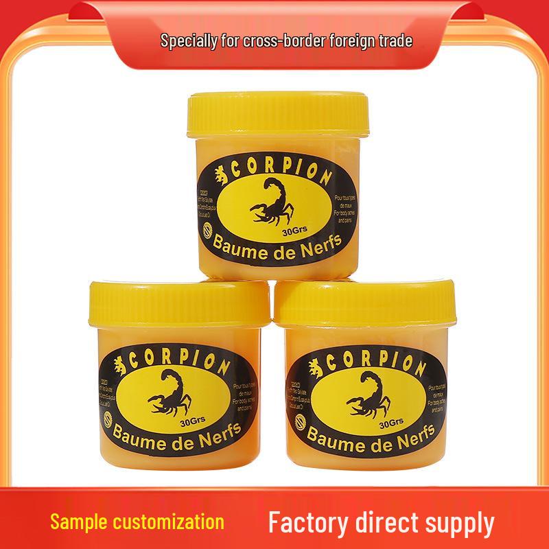 Peppermint Scorpion Ointment: 30g, 60g, 100g - Tiger Balm Cooling Oil for Refreshment and Alertness, Ideal for Travel.