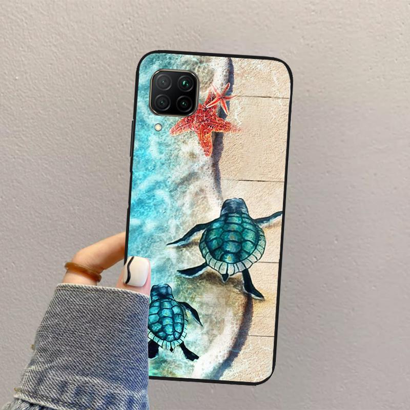 Sea Turtle Turquoise Oceanlife For Huawei Nova Y70 Y90 Y60 Y73 Y72 Y61 Y91 12s 12i 11i 8i 9 10 SE P40 Lite P60 P30 Pro Case