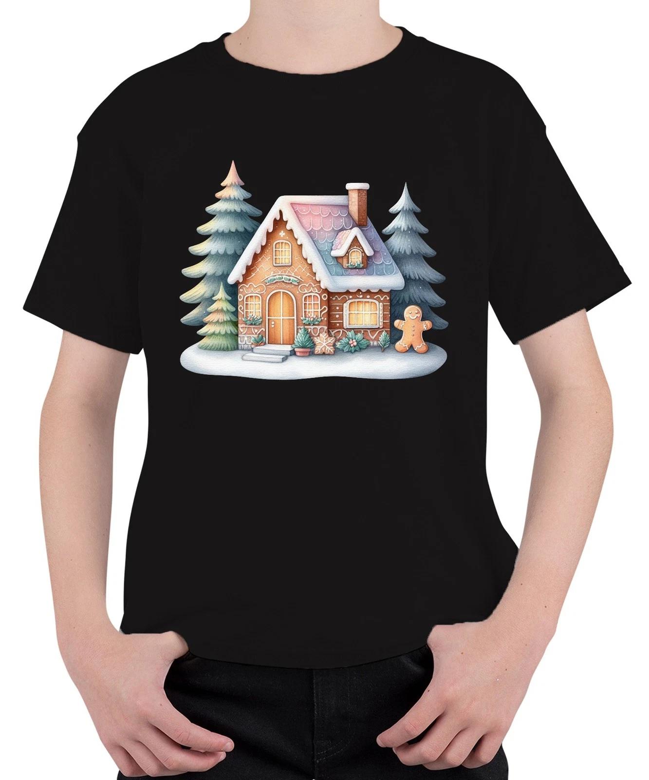 Lebkuchenhaus - Weihnachten Weihnachtsgeschenk Christmas Unisex Kinder T-Shirt M