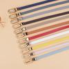 Cheap Korean Style Multi-color Ladies Thin Steel Pin Buckle PU Leather Skinny Belt