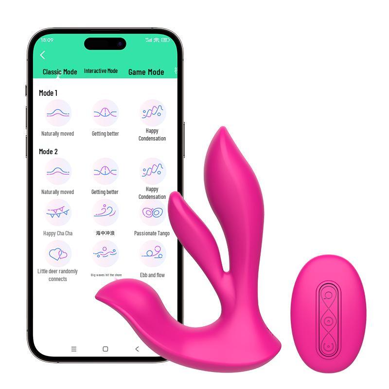 ManopalaMei Dual Stimulator Remote Control Vibrator for G-Spot and Clitoral Pleasure