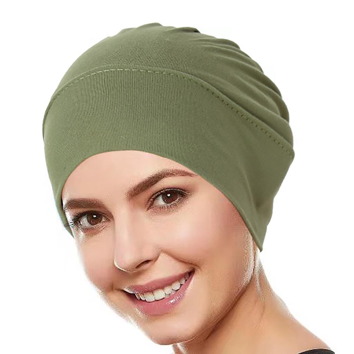 

Ramadan Solid Color Women Muslim Hijab Caps Wrap Head Soft Elastic Turban Bonnet Chemo Cap Headdress Wearable