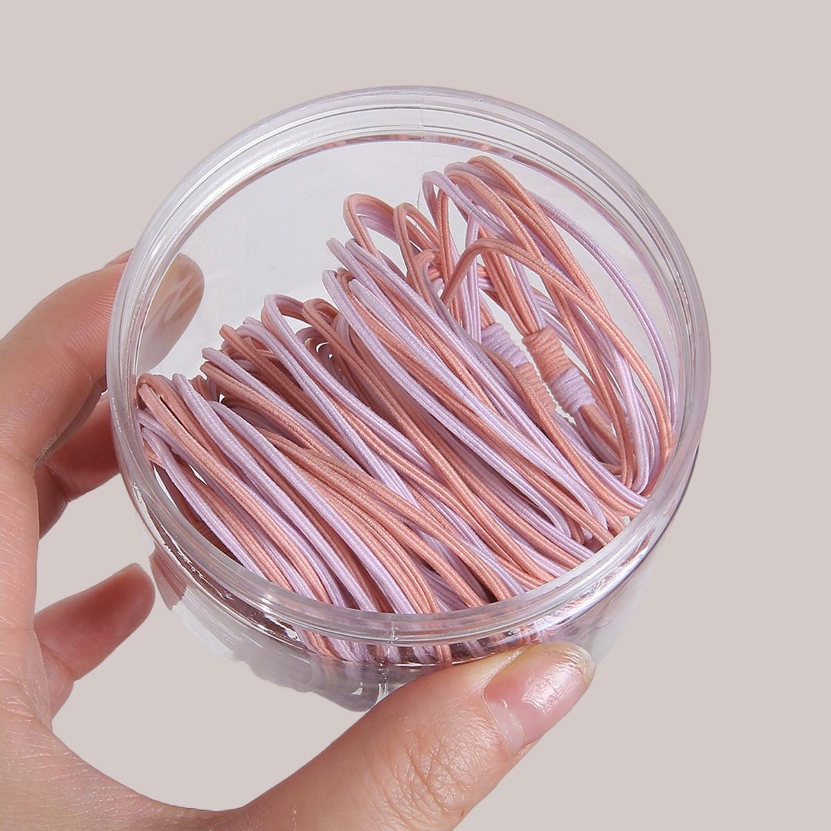 

20 шт. Проста міцна пов’язка для волосся, кільце для голови, мотузка, модні головні убори для дівчинки, мила гумка, аксесуари для волосся рожевий