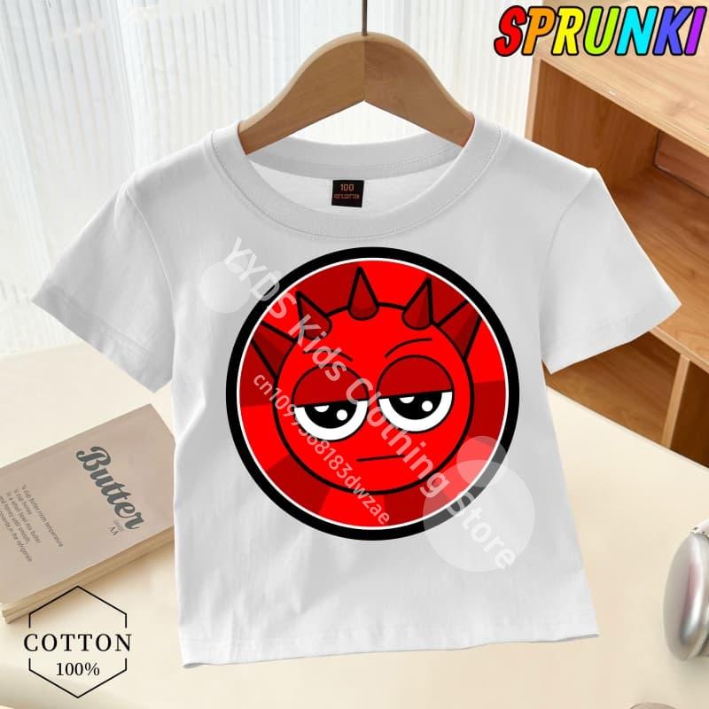 T-Shirts Kinder Sprunki T-Shirt Kinder Horrorspiel Incredibox T-Shirt Baby Mädchen Kurzarm T-Shirts Jungen Kleidung Cartoon Oberteile