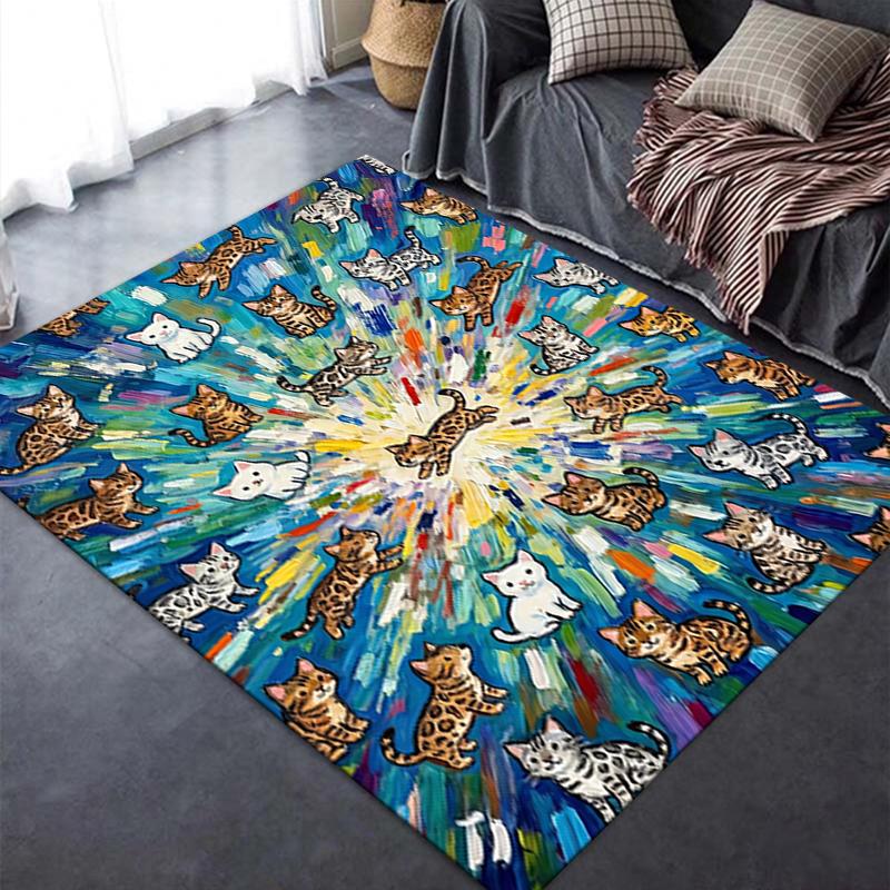 2025 New Cute animals Carpet Rug for Living Room Bedroom Home Sofa Decoration,Kids play Non-slip Floor Mat