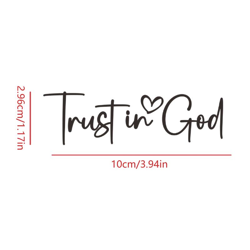 Trust In God Mirror Decal, Car Decals For Women, Faith Mirror Decal, Cute Vinyl Decal, Christian Car Mirror Decal, Religious Car
