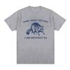 Sorry About The Vibes Funny Raccoon Meme T-shirt Men's Retro Fashion High Quality T-shirts Unisex Casual Cotton Oversized Tshirt