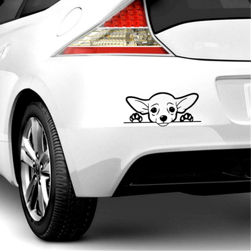 Lykx Cute Chihuahua Dog Car Sticker Exterior Accessories Vinyl Decals for Trucks Vans SUV Windows Walls Cups Laptops