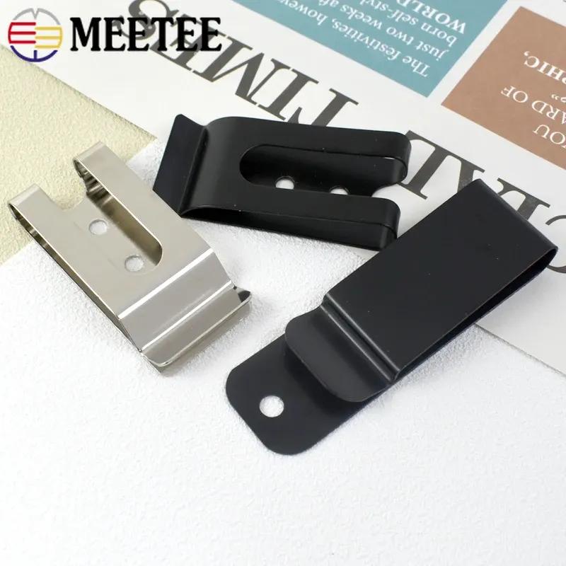 Meetee 2/5/10Pcs Metal Belt Clips Buckle Sheath Clip Clasp Wallet Key Hook Holster Waistband Belts Loop DIY Hardware Accessories