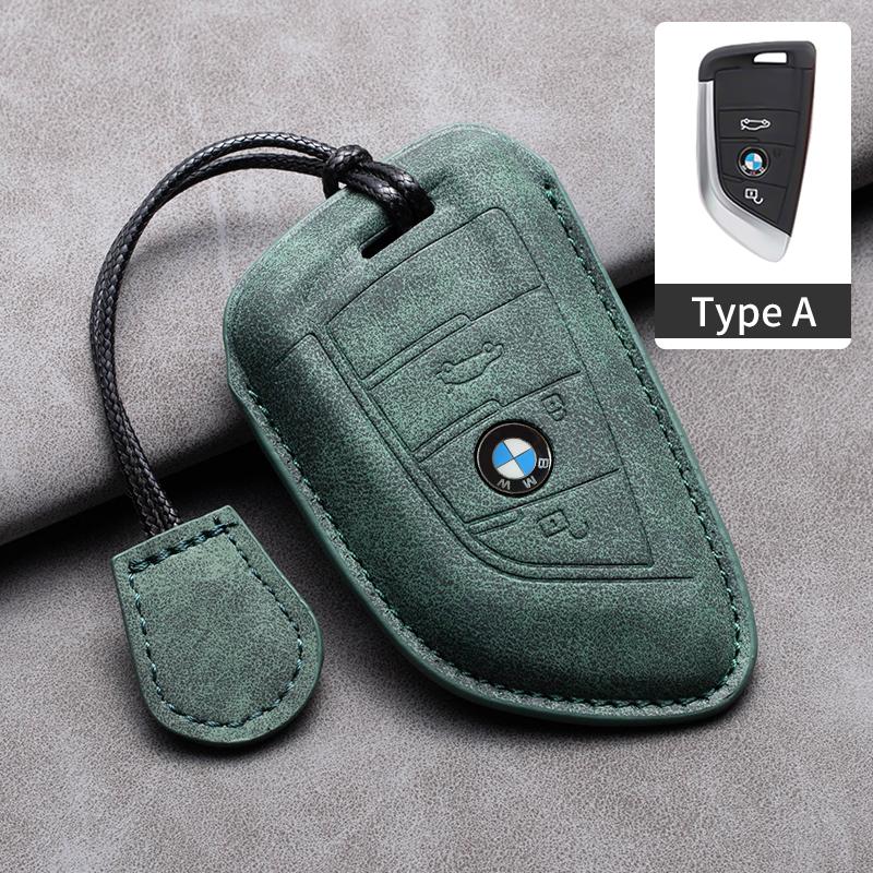 Car Key Case Cover Shell For BMW F20 F10 F20 F30 F80 X1 X3 X5 X6 X7 G20 G30 G01 G02 G05 G11 1 3 5 7 Series Leather Car Keychain