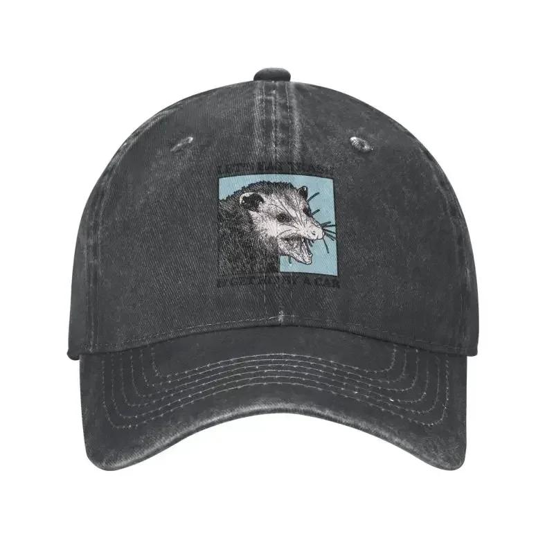 

Lets Eat Trash Get Hit By A Car Baseball Cap Hip Hop WoUnisex Unisexs Adjustable possum lovers Dad Hat Spring Adjustable Cap