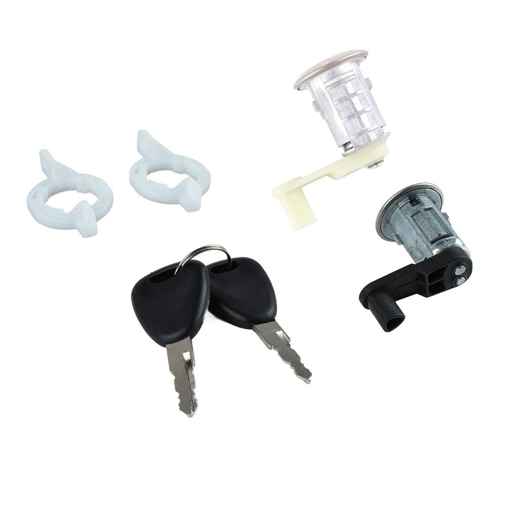 Car Door Lock Cylinder with 2 Key Smooth Control 7701468981 Replacement for MEGANE CLIO THALIA