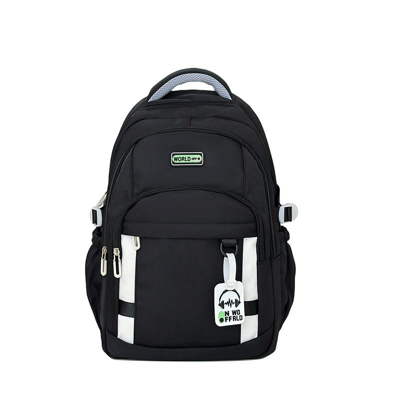 New Style of Junior and Senior High School Students' School Bag Korean Style Street Fashion Casual Backpack Large Capacity Simple Campus Backpack