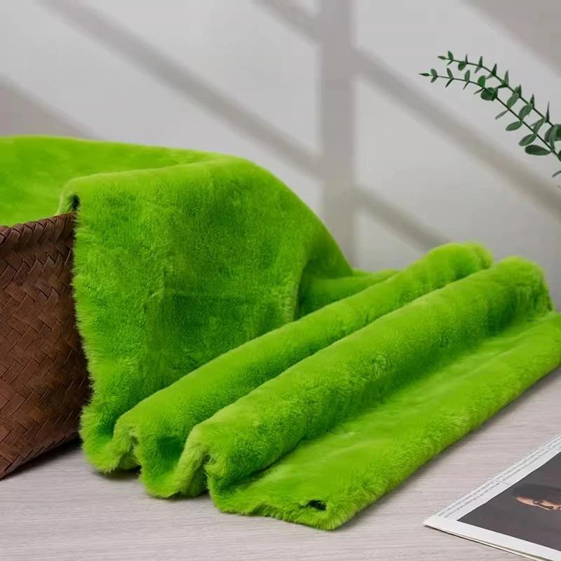 Thickened Plush Fabric 12mm Encrypted Imitation Rex Rabbit Fur Fabric Short Plush Counter Background Fabric, Clothing Fabric