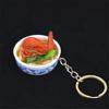 Buckle Mini Bowl Food Keychain Key Ring Simulation Chinese Food