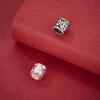 S925 Sterling Silver Chinese Style Coin Spacer Beads for DIY Jewelry & Weaving Bracelets
