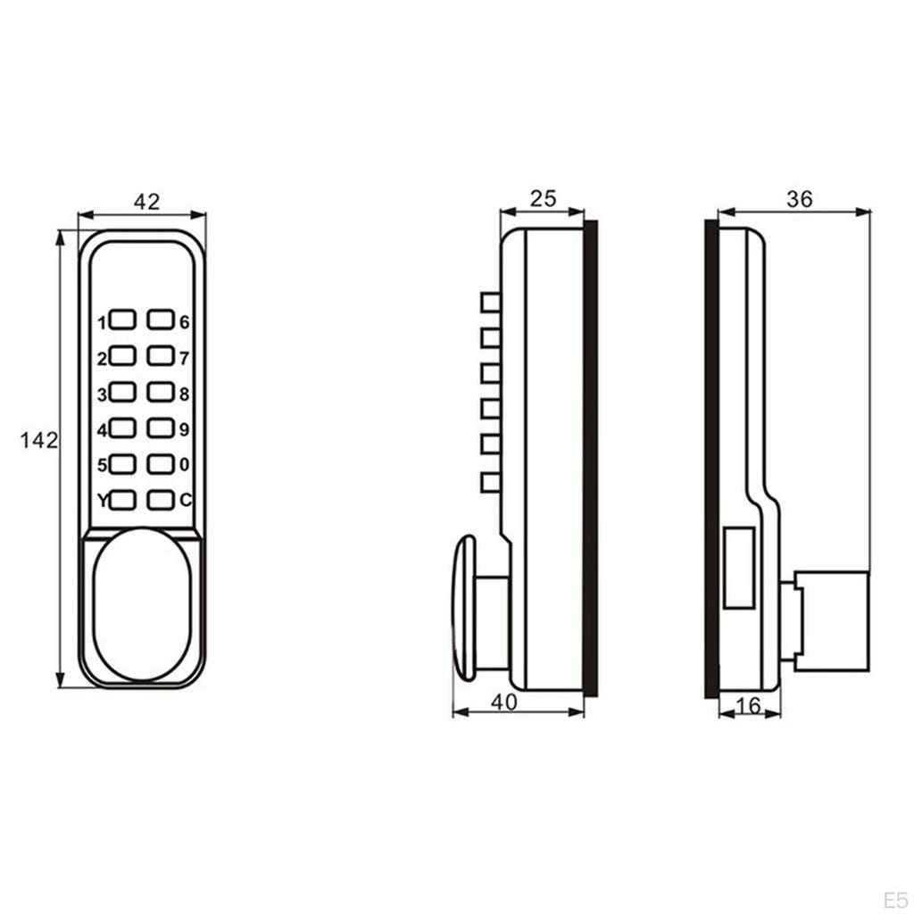 Mechanical Door Lock Code Combination with Keypad Digital Locks for Front Entrance Outdoor