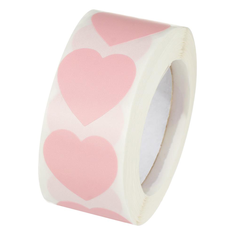 500 Pcs Package Label Gift Packaging Stationery Sticker Scrapbooking Love Heart Shaped Seal Labels