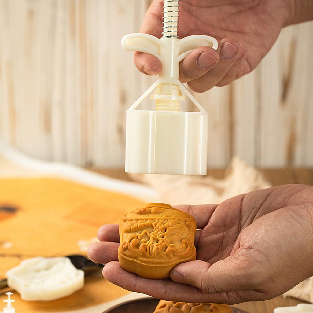 Hand Pressed Mooncakes Mold Festival Dessert Molds Cookie Stamp ABS Plastics Pastries Cake Moulds for Baking Lover