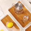 Imitation Wood Grain Storage Tray Stackable Dessert Fruit Tray Food Serving Tray  Restaurant Table