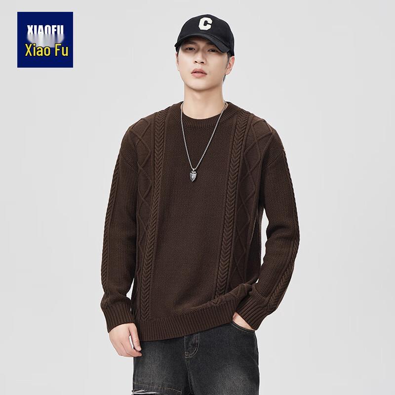 

Men s Trendy American Retro Loose Knit Sweater XL