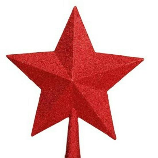 Gold Glitter 3D Christmas Tree Star Topper Ornament