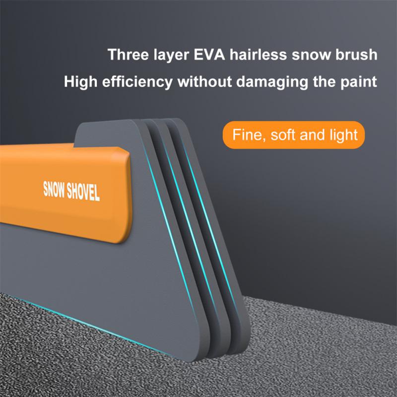 4in1 Auto-Schneeschaufel, drehbar, ausziehbar, wiederaufladbar, Schneeschaufel, Kehrbürste, Schaber mit LED-Leuchten, Autozubehör