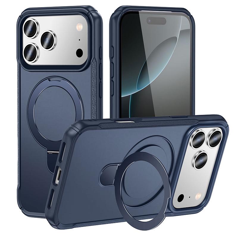 iPhone 17 Pro Max Magnetic Military-Grade Stand Case, Drop-Proof Protective Cover, Compatible with 16 & 15
