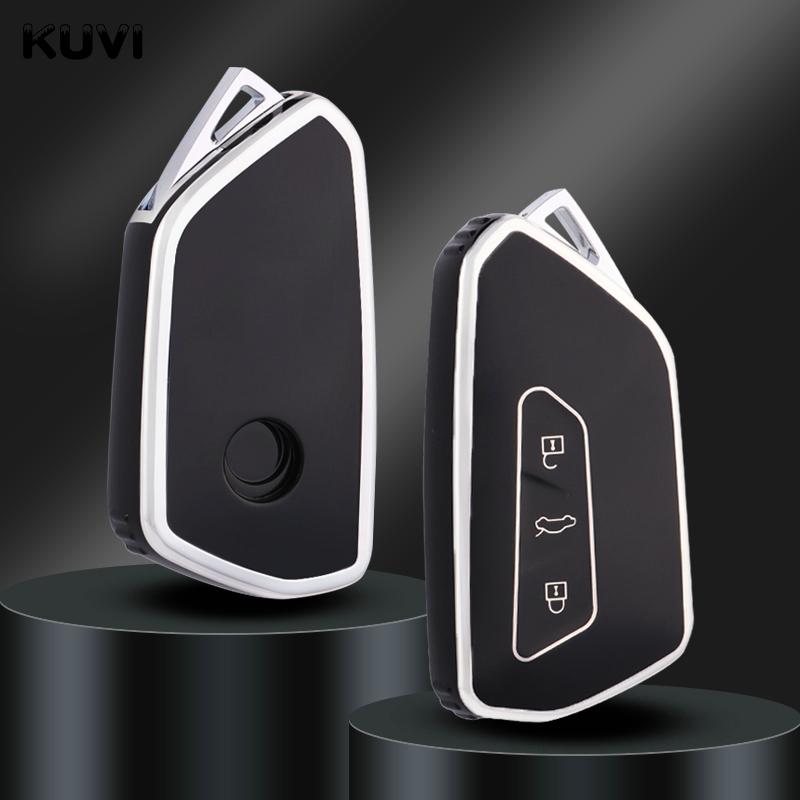 Fashion Tpu Car Remote Key Case Cover Shell Fob For Vw Volkswagen Golf 8  Skoda Octavia A8  Seat Leon Mk4 Accessories