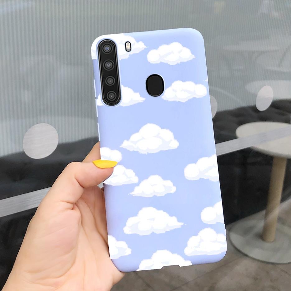 Silicone Phone Case For Samsung Galaxy A21 Case 6.5" Back Cover Coque Soft TPU Fundas Samsung A 21 A21 SM-A215U Protective Shell