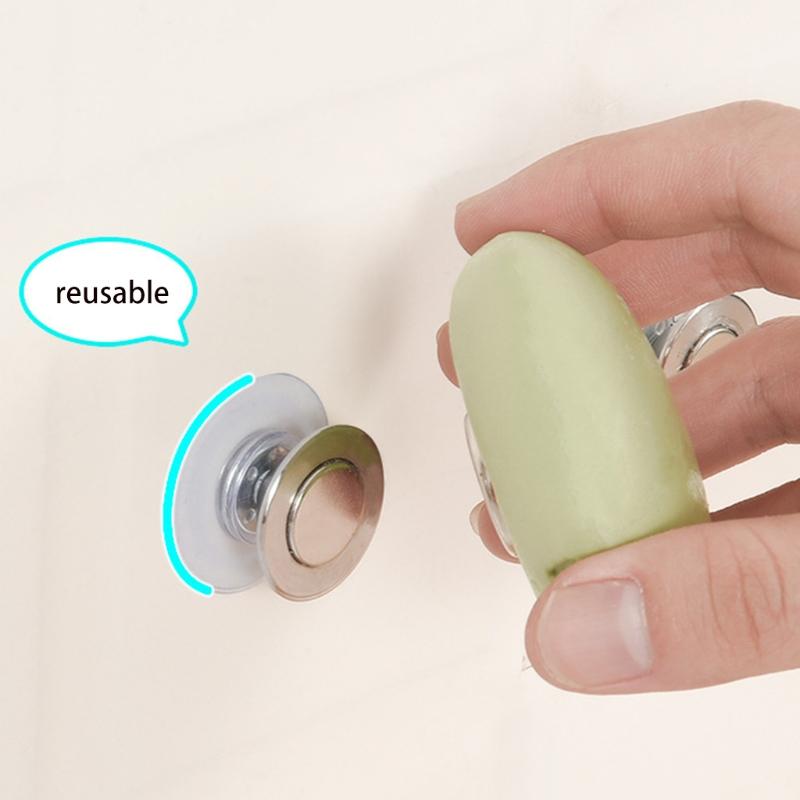 Strong Magnetic Soap Holder Wall Mounted Soap Holder Suction Cup Storage Soap Dish for Bathroom Punch-free Install