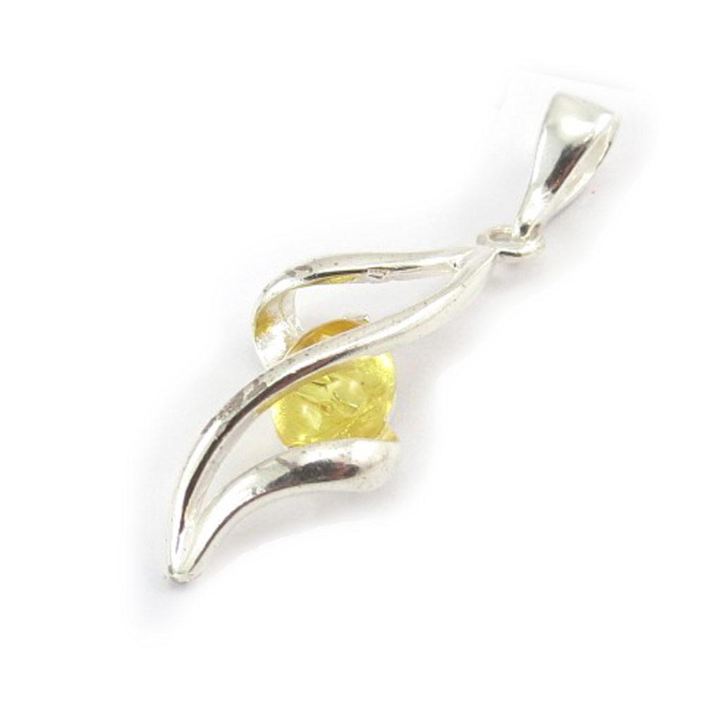 Les Trésors De Lily [K0592] - Pendentif Argent 'Inspiration' ambre jaune