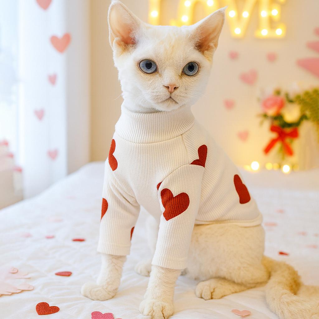 Pet circle, dog small dog clothes, cat clothing, autumn and winter Valentine's Day love collection