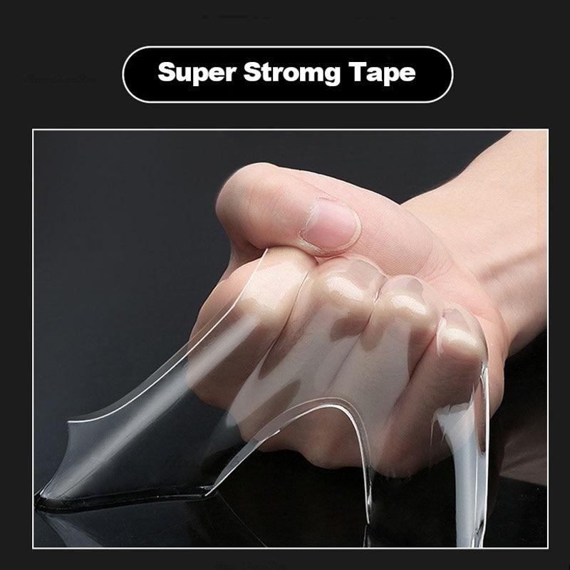 Nano Tape Super Strong Double-Sided Adhesive Tape Transparent Reusable Waterproof Tapes Heat Resistance Bathroom Home Decoration