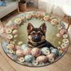 Easter Eggs, Animals Round Area Rug,Carpet Rug for Living Room Bedroom Sofa Playroom Decor,Non Slip Floor Mat