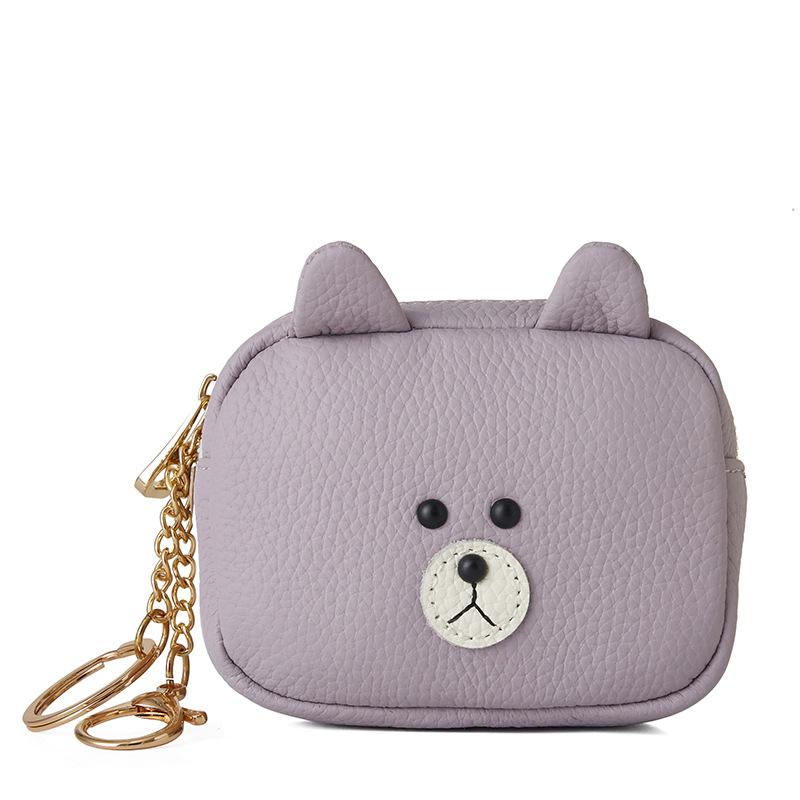 Cute coin change bag female mini cartoon small wallet earphone storage bag bear large capacity