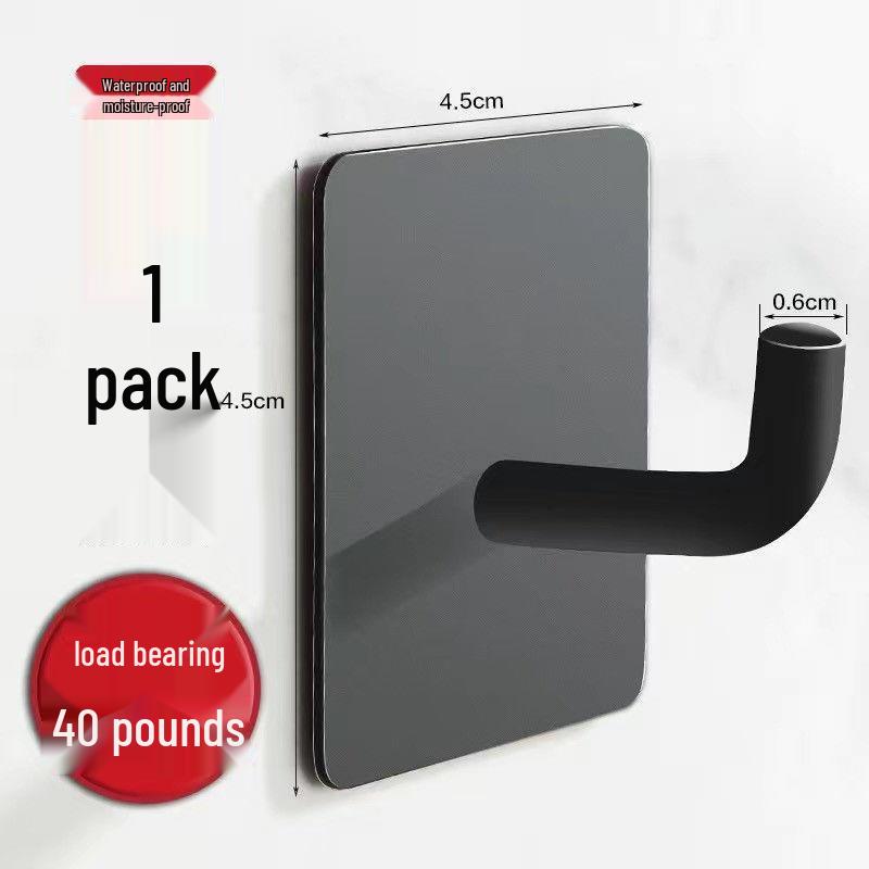 304 Stainless Steel No-Drill Adhesive Hooks - Waterproof & Moisture-Proof for Kitchen, Bathroom, Door
