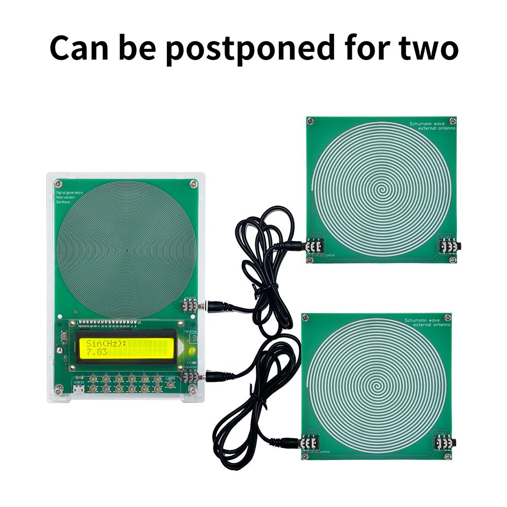 DC5V 0.1Hz-99999Hz Adjustable Frequency Schumann Wave Generator Sine Wave Signal Generato Micro USB Inter External Antenna Board