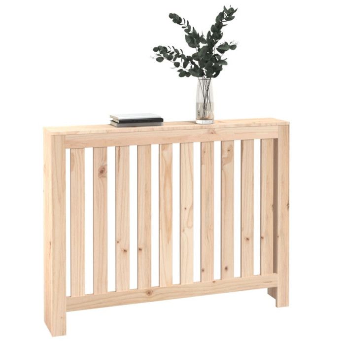 Radiator Cover - VIDAXL - 108.5x19x84 Cm - Solid Pine Wood - Modern Design - Practical Shelf