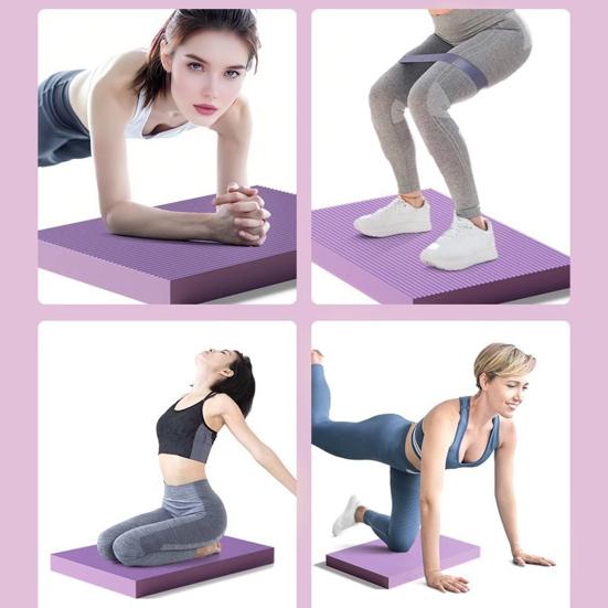 Yoga Knee Pad Extra Thick Anti-slip Exercise Balance Pad Cushion Physical Therapy Stability Training Plank Pilates Elbow Joint Protector Kneeling Mat