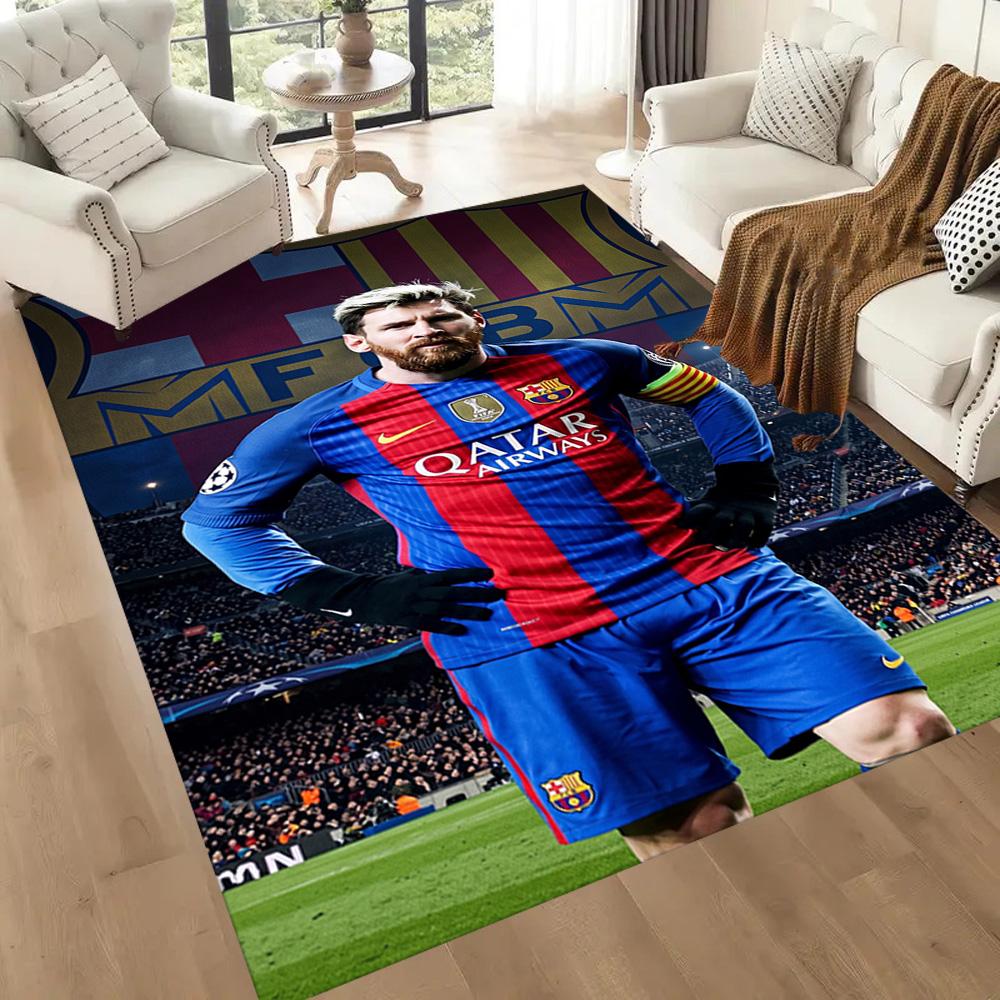 Messi 536 Fußmatten-Design für Eingangsbereich Foyer Wohnzimmer Flur Rutschfester Teppich Anime Bürodekoration Perfektes Geschenk für Valentinstag Hochzeit Geburtstag