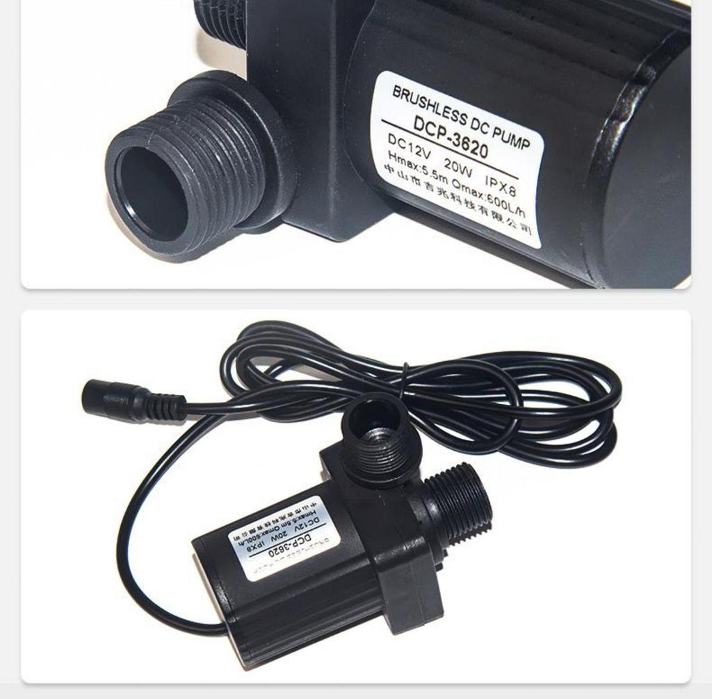 Bomba de Chuveiro Móvel Sem Escovas de Alta Temperatura 12V/24V CC & Booster Submersível para Aquecedor Solar de Água