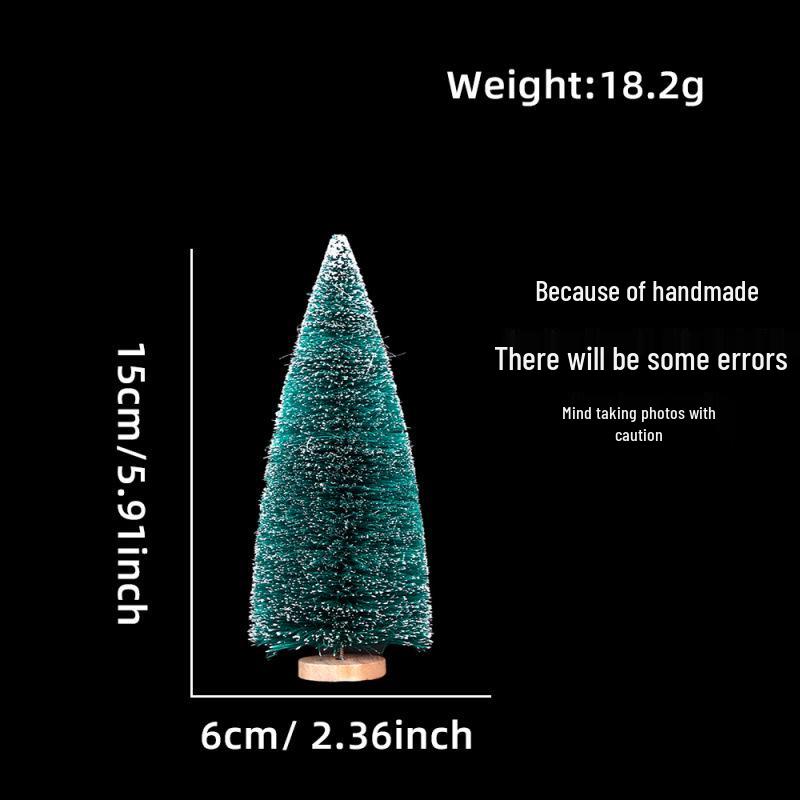 Schnee-beflockter Mini-Sisal-Weihnachtsbaum: Künstliche Weiße Zeder in verschiedenen Größen zur Dekoration von Mikrolandschaften