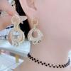 Diamond Hoop Earrings from Europe and America, 2026 New Trendy Style, Popular Influencer Metal Earrings with Silver Needles, Unique Ear Accessories
