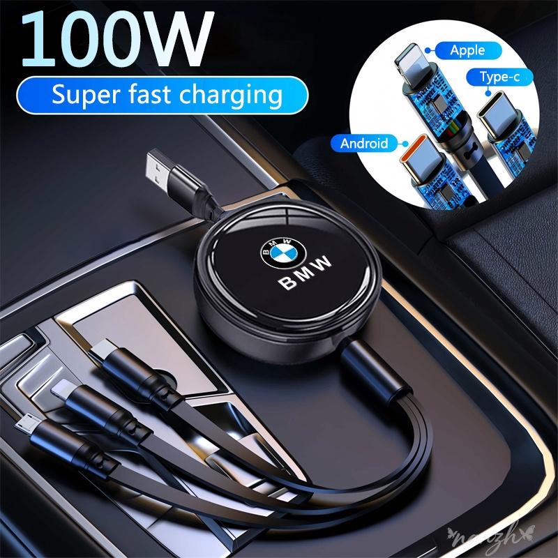 Cable Scalable Phone Car Interior 3 In 1 USB Fast Charging Cable For BMW Series X1 X3 X4 X6 E90 E91 I3 I4 F30 F48 F30 Keychain WS4