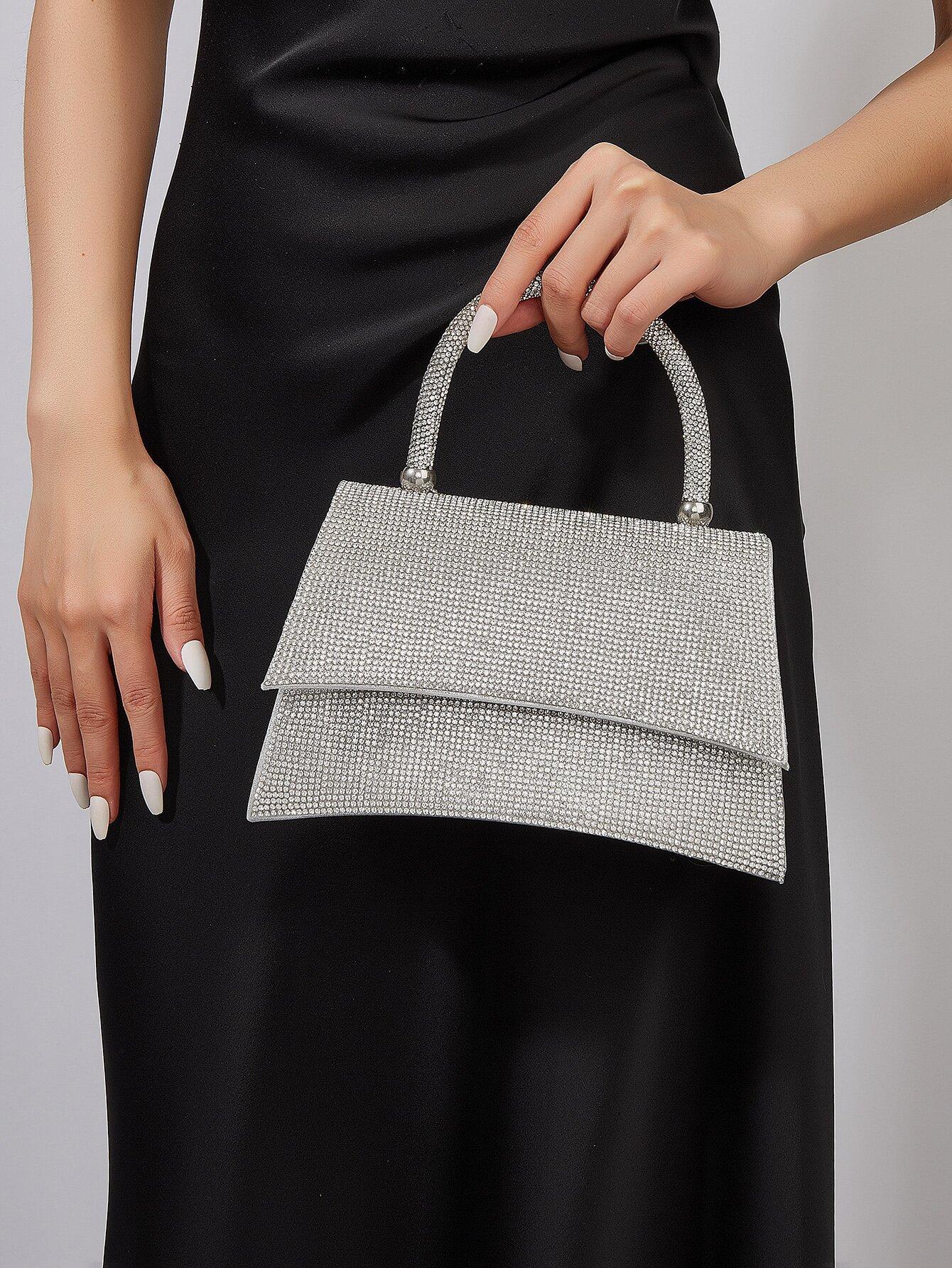 Новая женская модная универсальная блестящая сумка с браслетом из страз, элегантное вечернее платье и банкетная сумка